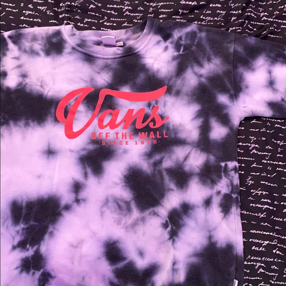 vans tie dye sweatshirt